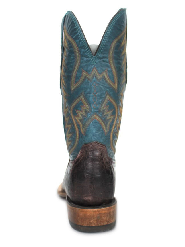 Mens Lucchese Barrel Brown Giant Gator Boot