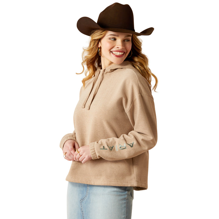 Ariat Womens Oatmeal Essential Logo Hoodie