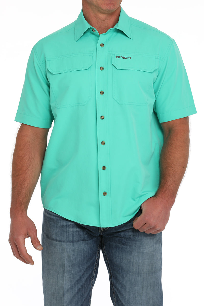 Cinch Mens Turquoise Western Shirt