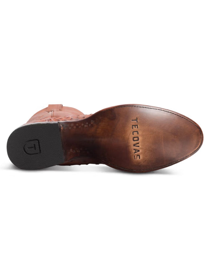 Tecovas Mens The Duke Pecan Ostrich Boots