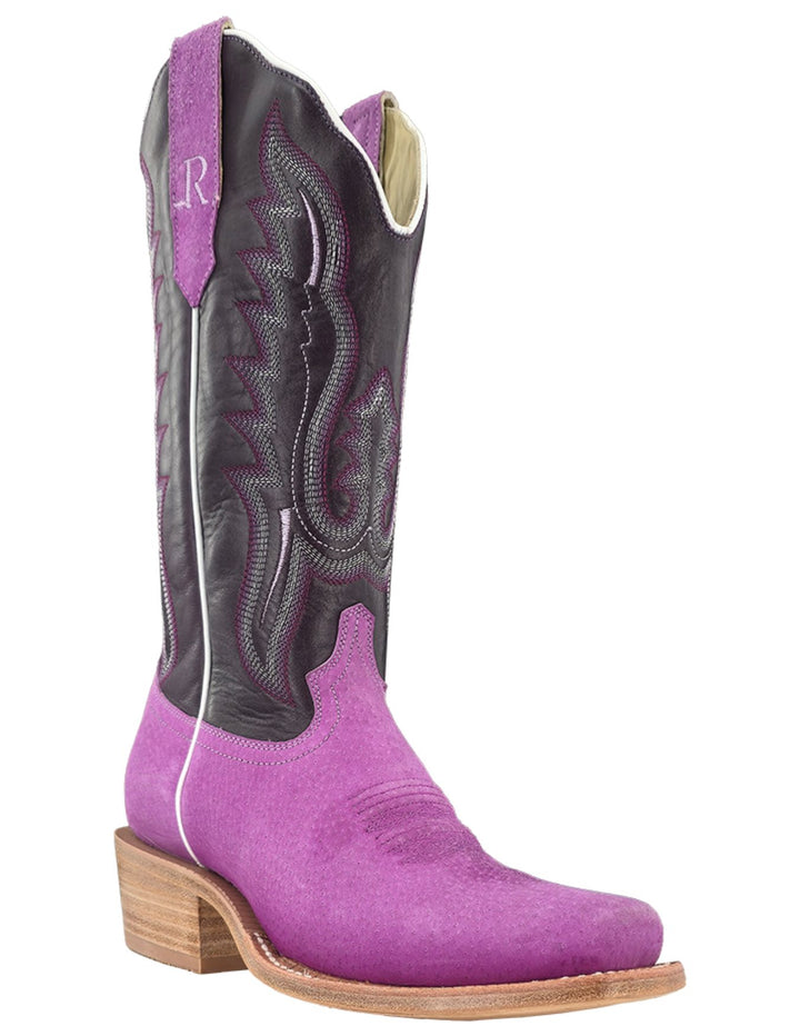 R. Watson Womens Violet Boar Boots