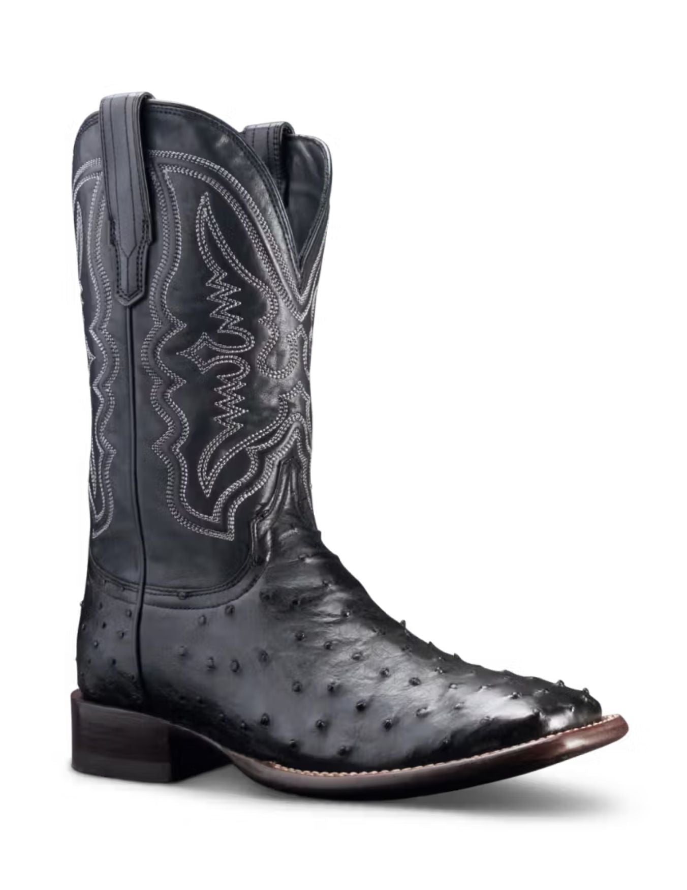 Tecovas Mens The Emmitt Midnight Ostrich Boots – Texas Boot Company