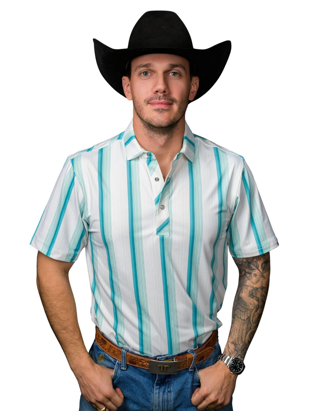 Ferrell Mens The Tristan Polo in Green