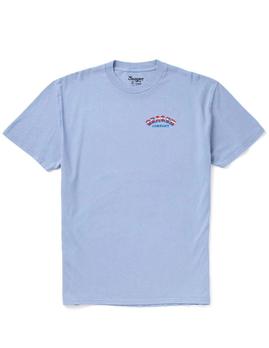 Seager Mens Faded Denim Tubular Tee
