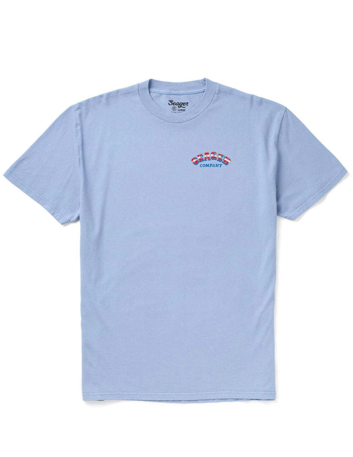 Seager Mens Faded Denim Tubular Tee