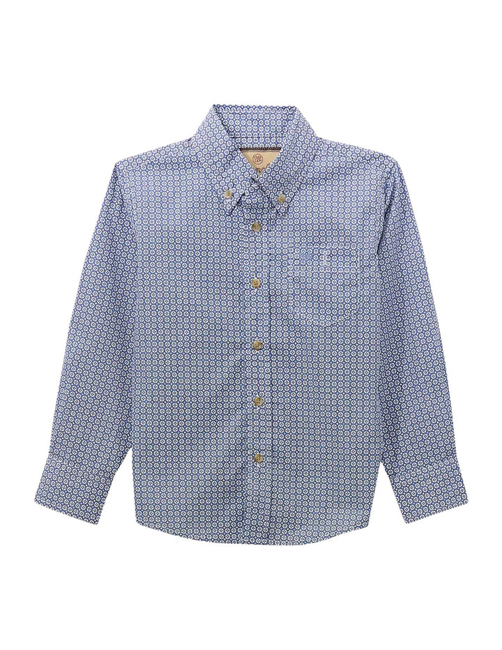 Wrangler Boys Classic Button-Down Print Shirt