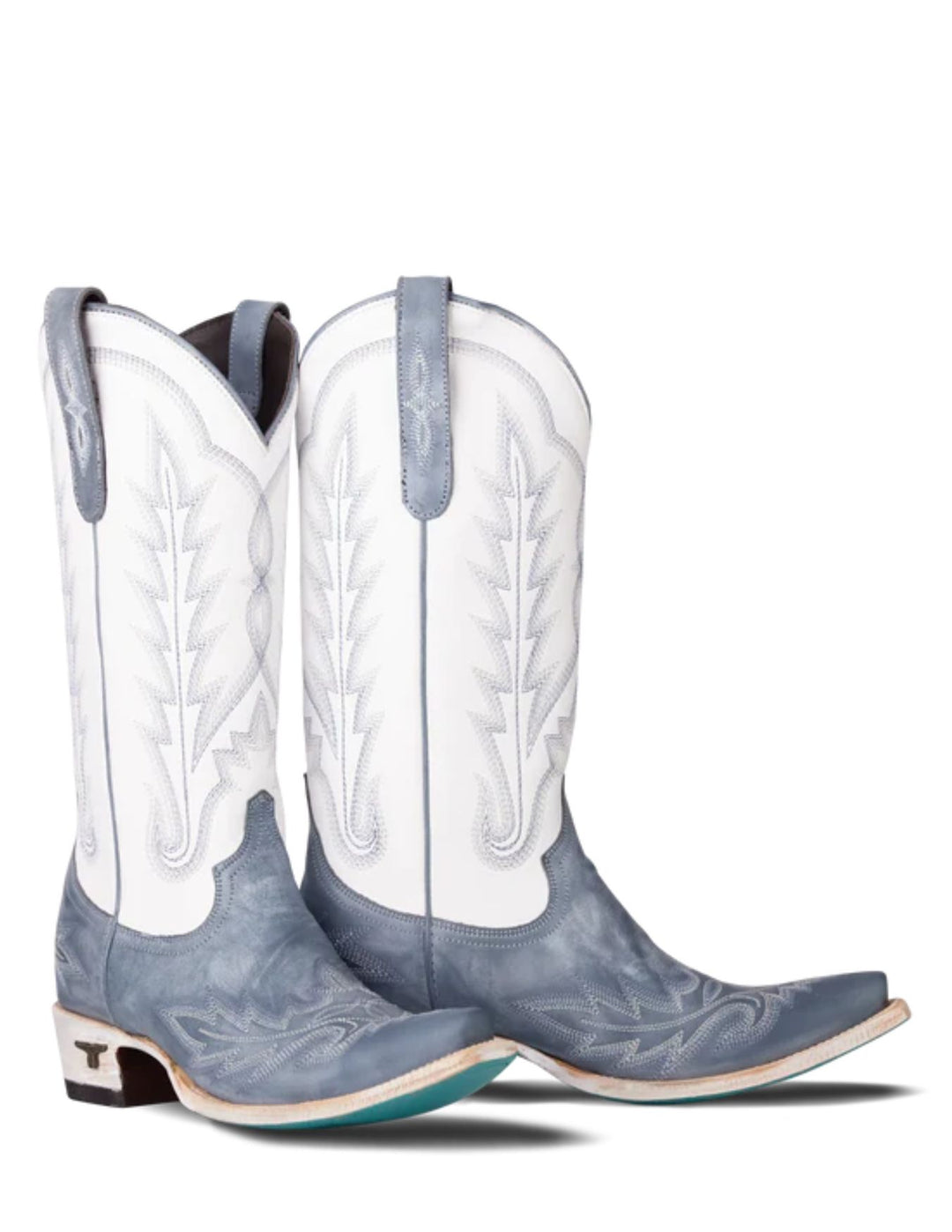 Lane Womens Lexington Washed Denim Boots
