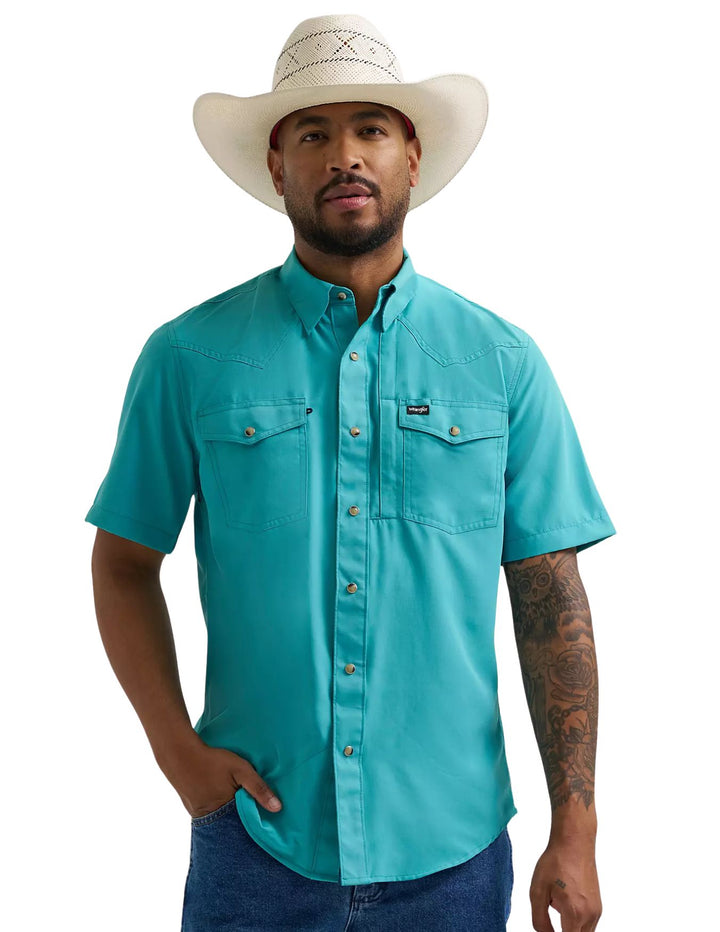 Wrangler Mens Teal Performance Shirt
