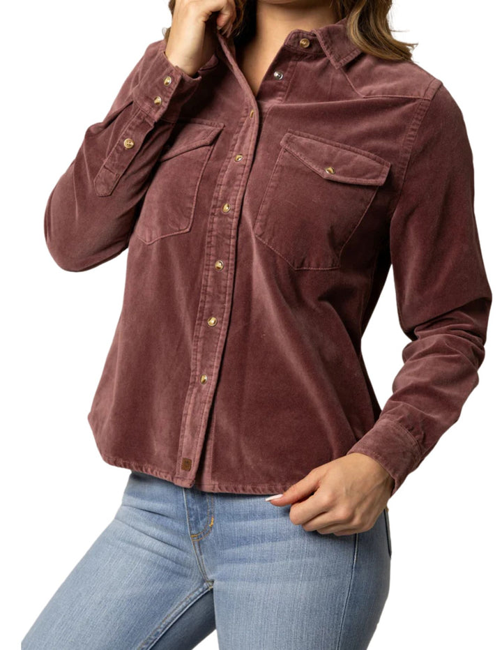 Kimes Ranch Womens Bonnie Lilac Velvet Shirt