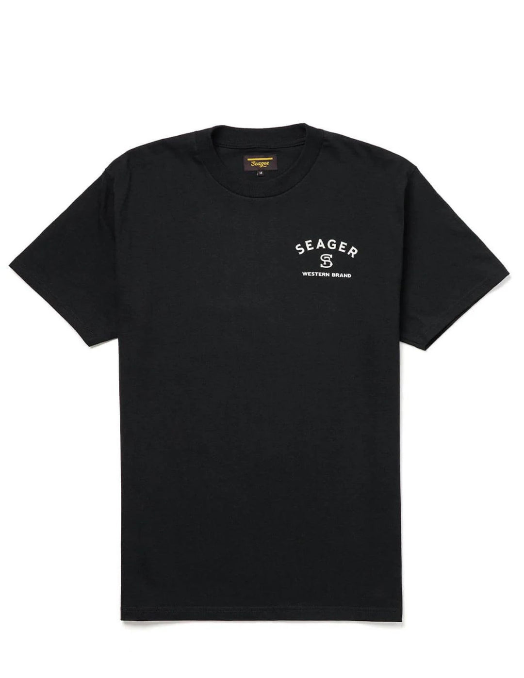Seager Mens Black Branded Tee
