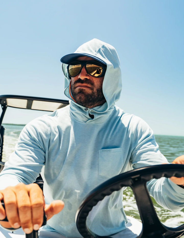 Poncho Mens Salty Teal Performance Hoodie