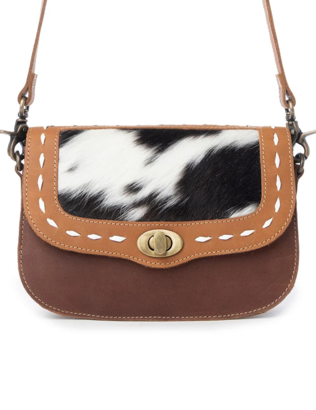 Myra Womens Oxbow Falls Leather Hairon Bag
