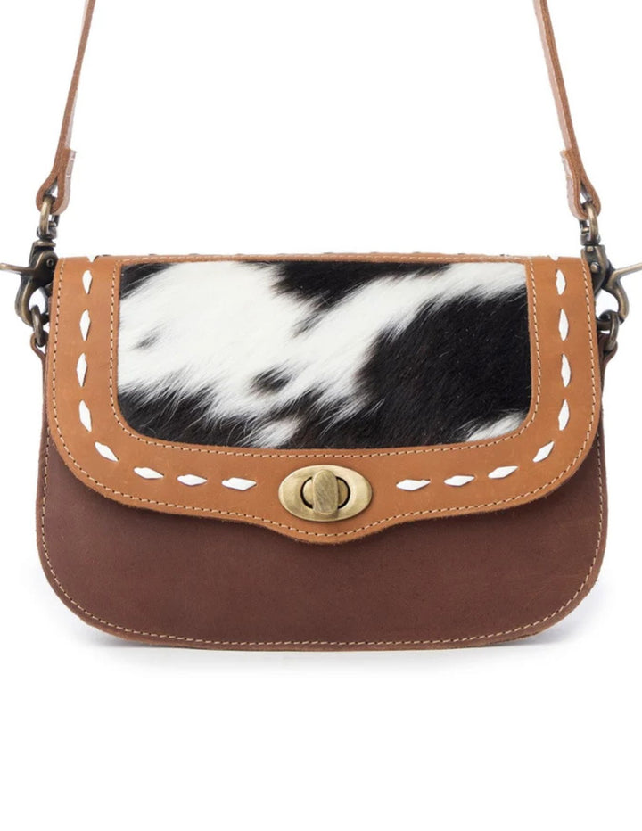 Myra Womens Oxbow Falls Leather Hairon Bag