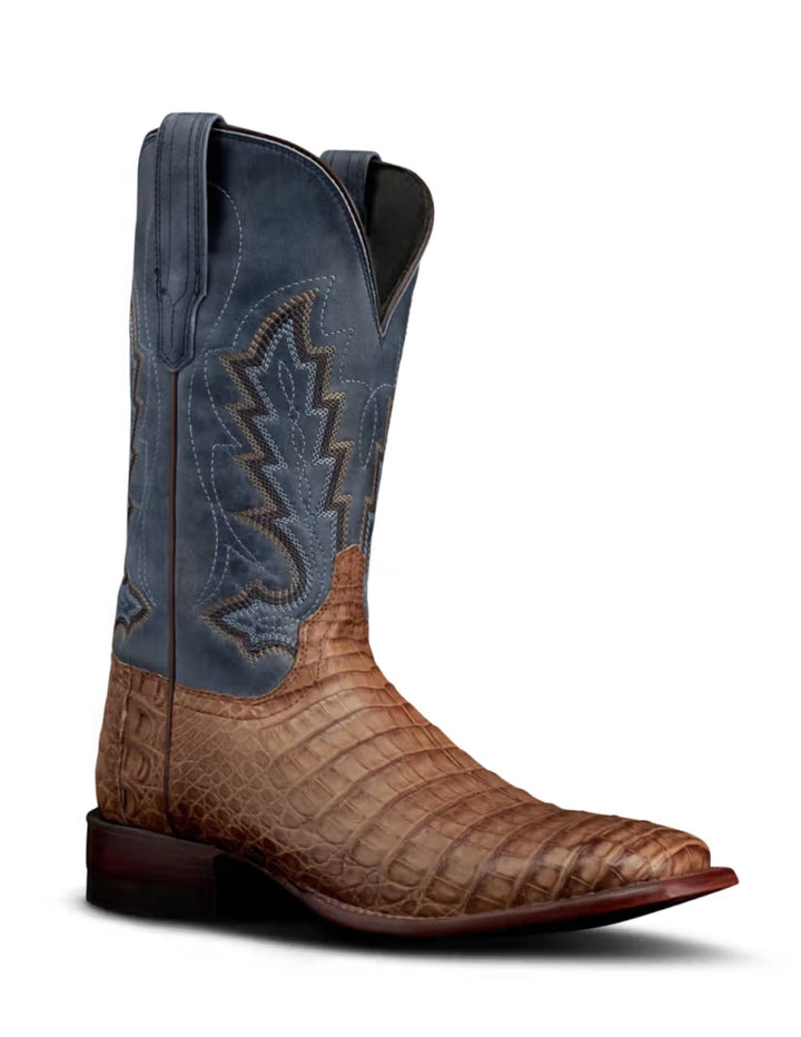 Tecovas Mens The William Toffee Navy Caiman Boots