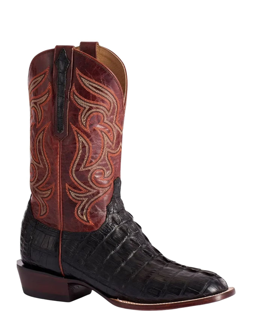 Lucchese Mens Black Hendrik Exotic Caiman Boots
