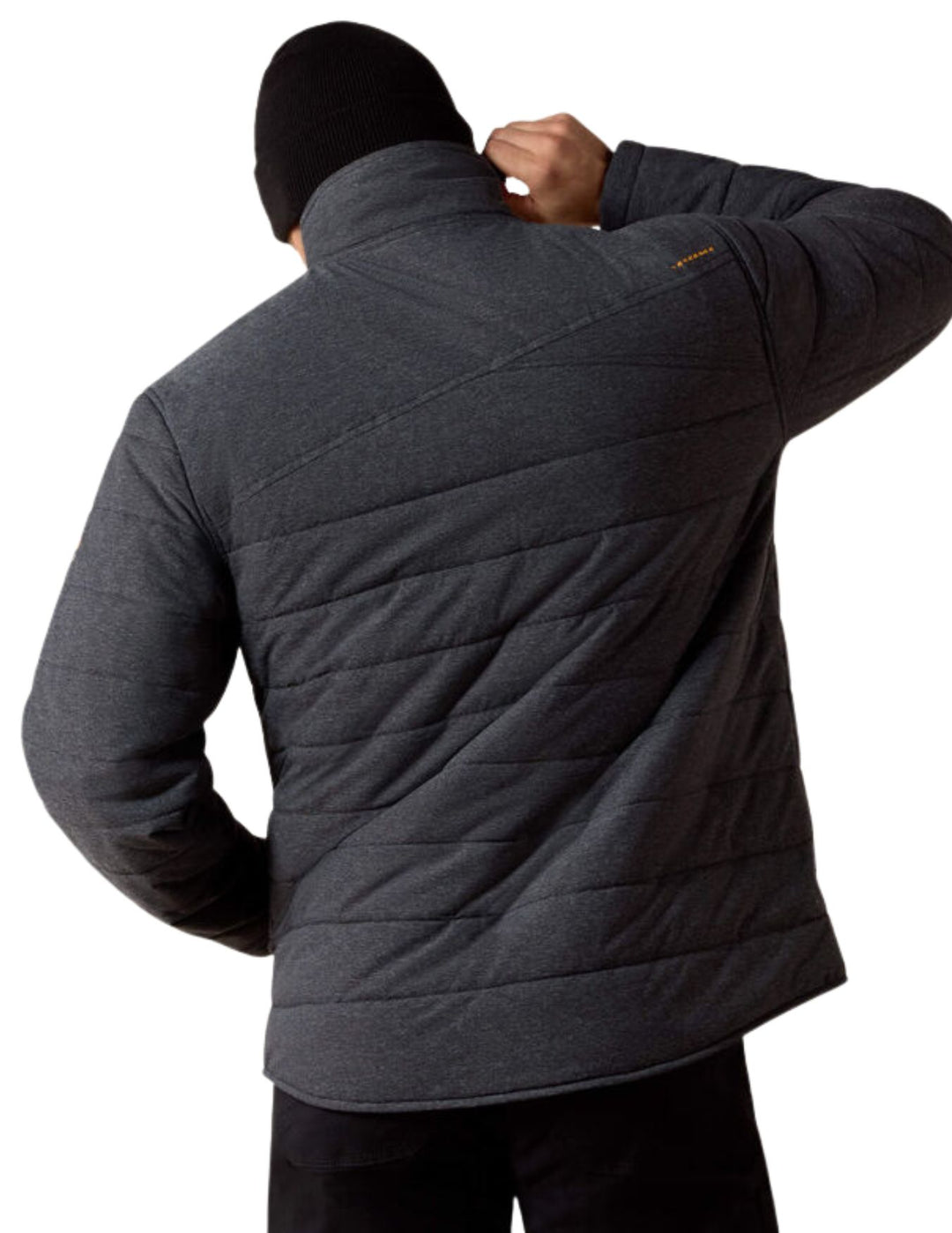 Ariat Mens Charcoal Rebar Valiant Stretch Canvas Water Resistant Insulated Jacket