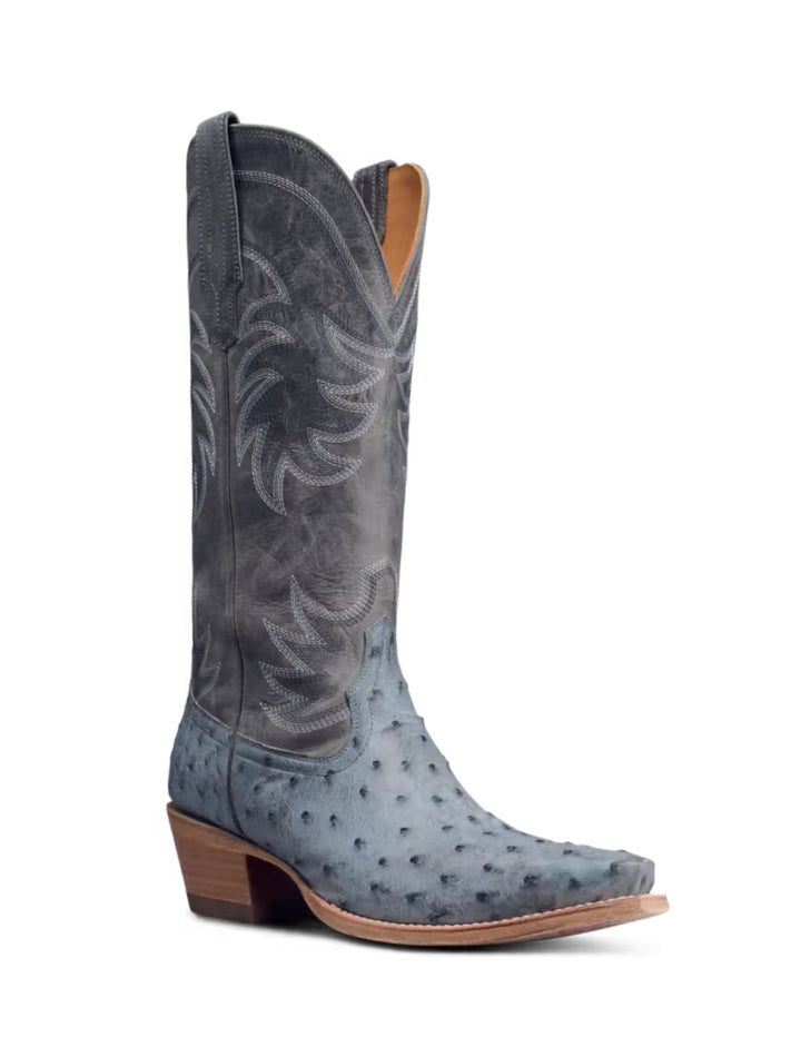 Tecovas Womens The Annie Chambray Ostrich Boots