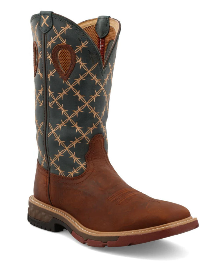 Twisted X Mens Soft Toe 12" Western Work Boots