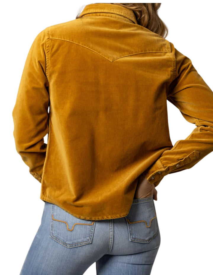Kimes Ranch Womens Bonnie Brown Velvet Shirt