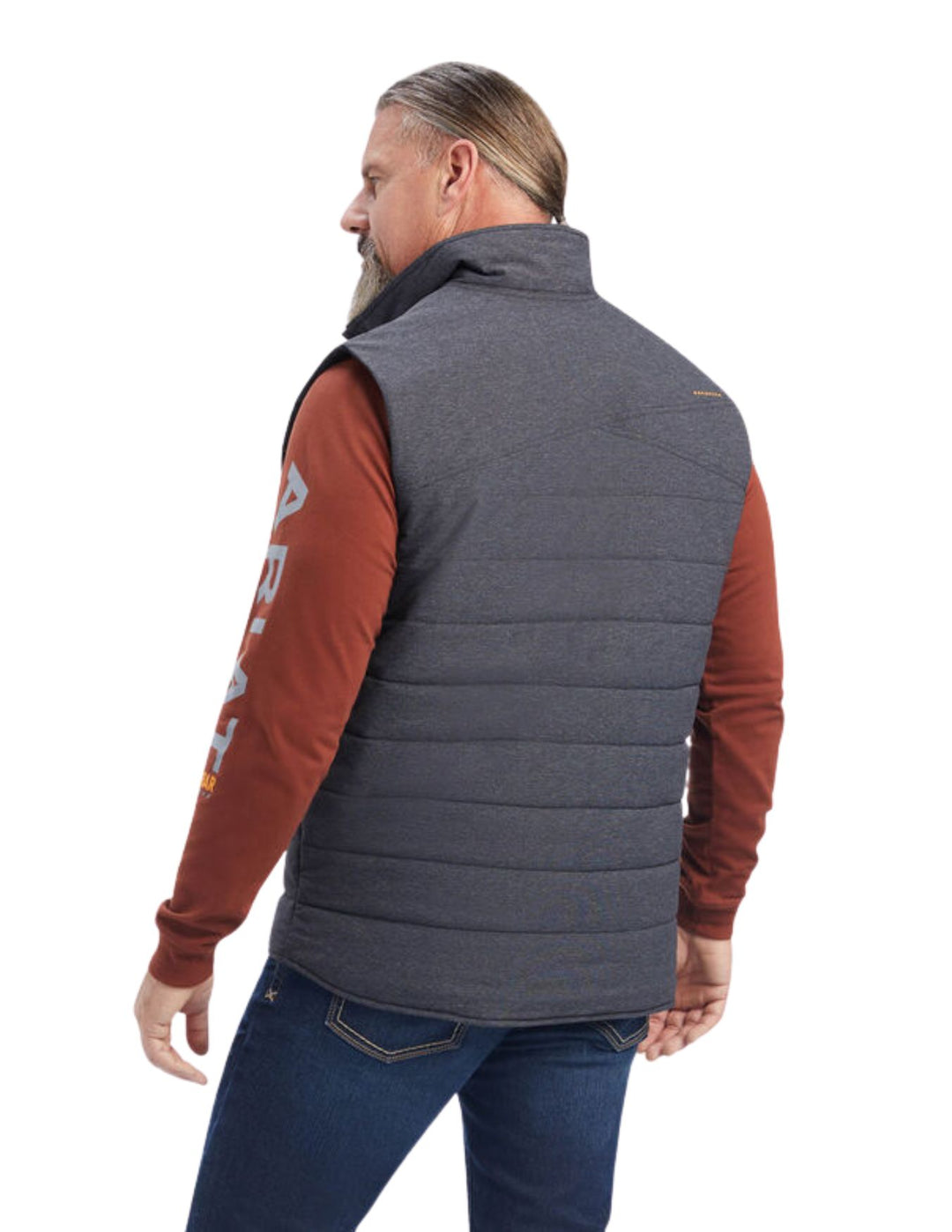 Ariat Mens Charcoal Rebar Valiant Ripstop Insulated Vest