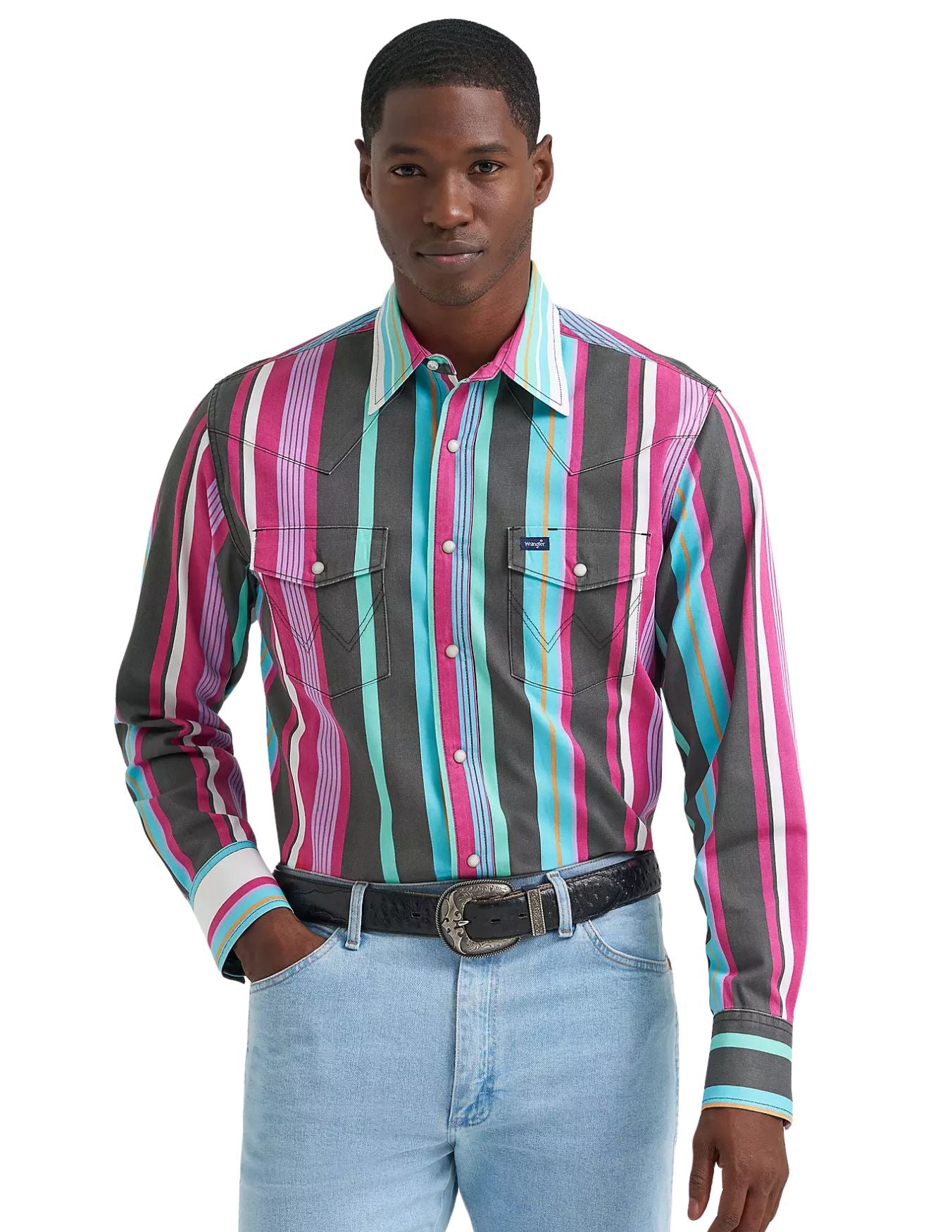 Wrangler Mens Desert Dusk Vintage-Inspired Brushpopper Western