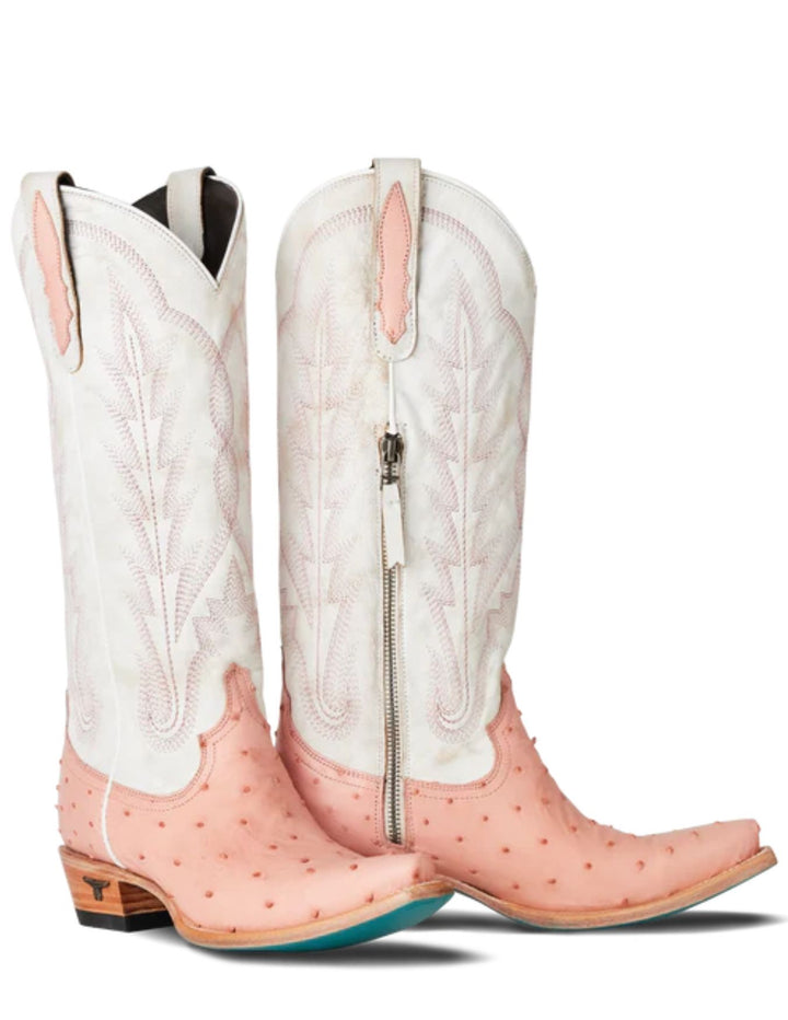 Lane Womens Skylight Blush Ostrich Boots