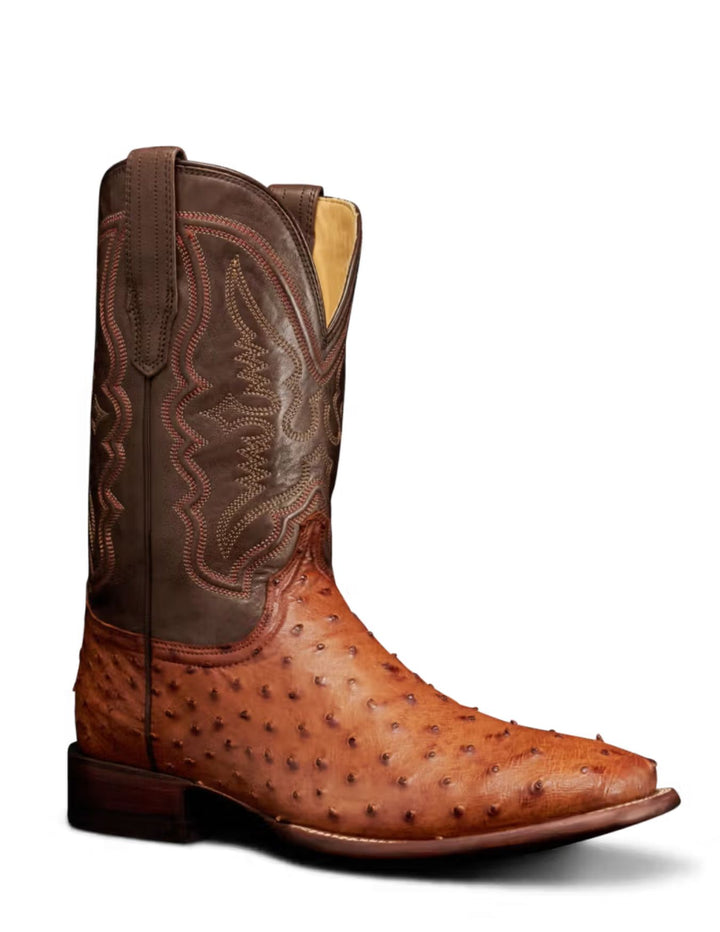 Tecovas Mens The Emmitt Pecan Ostrich Boots
