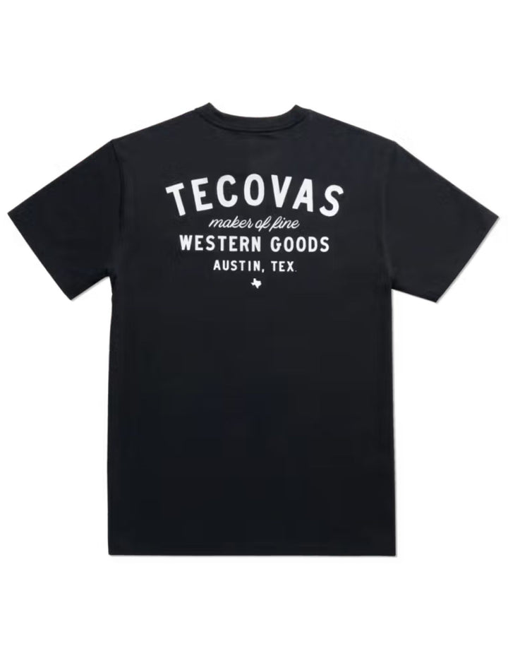 Tecovas Mens Fine Makers Black Pocket T-Shirt