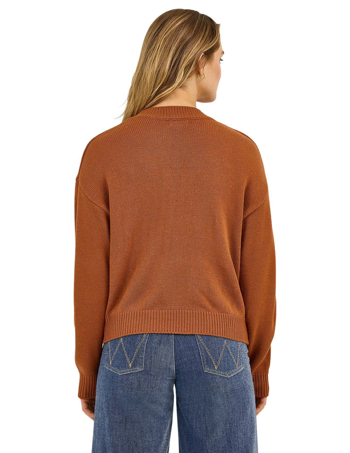 Wrangler Womens  Horse Intarsia Crew Neck Sweater
