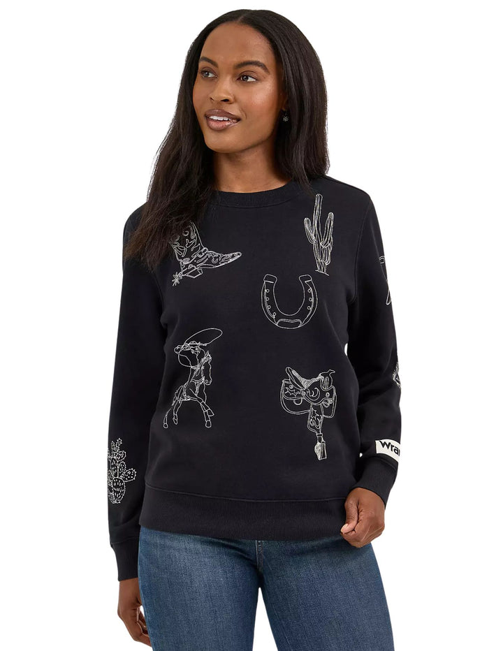 Wrangler Womens Wrangler Icons Pullover Sweatshirt