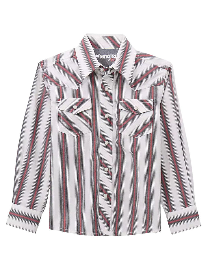 Wrangler Boys 20X Advanced Comfort Western Snap Print Shirt