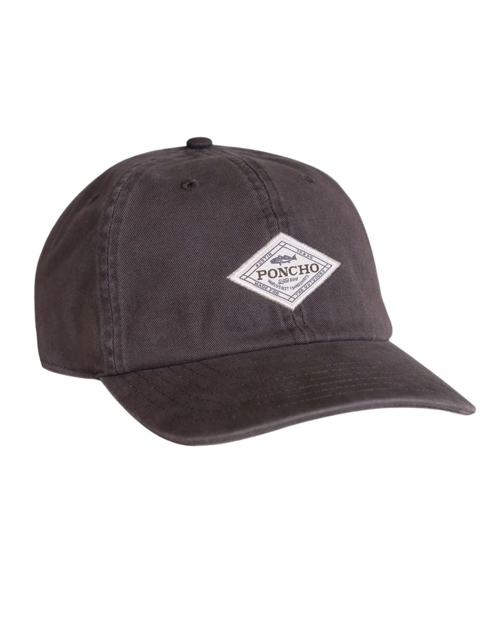 Poncho Mens Grey Diamond Patch Hat