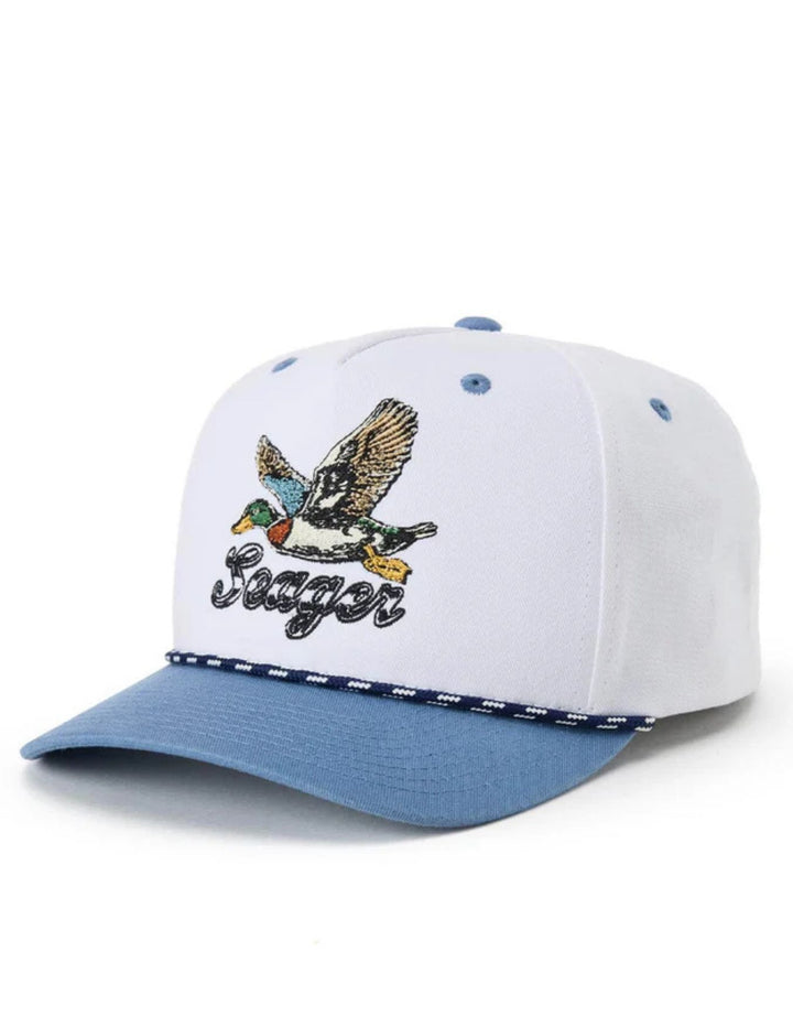 Seager Mens White Greenhead Snapback