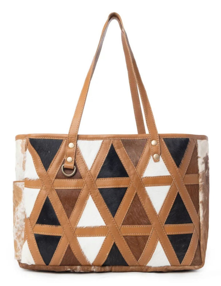 Myra Womens Christine Leather & Hairon Shoulder Bag