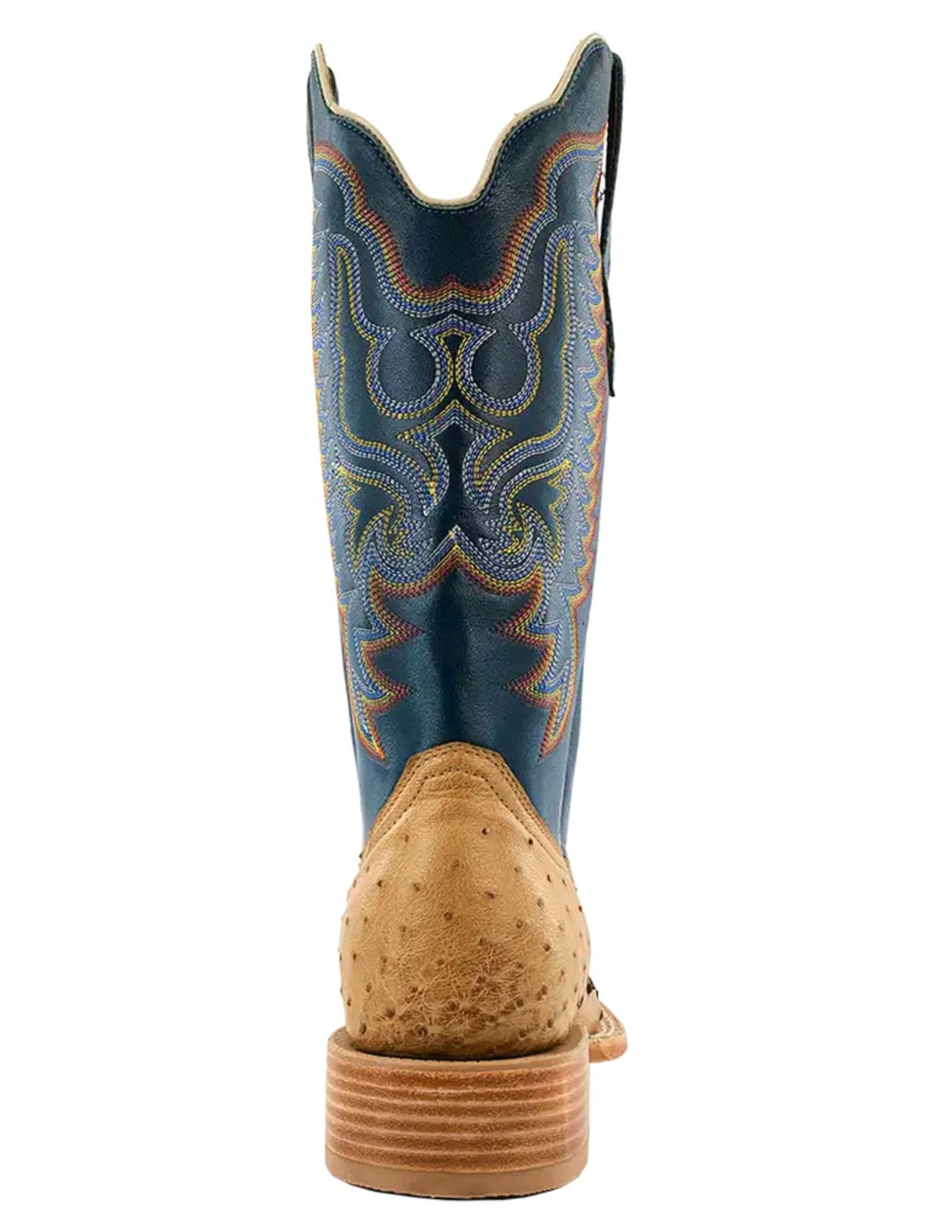 R. Watson Mens Full Quill Ostrich Wide Square Toe Boots