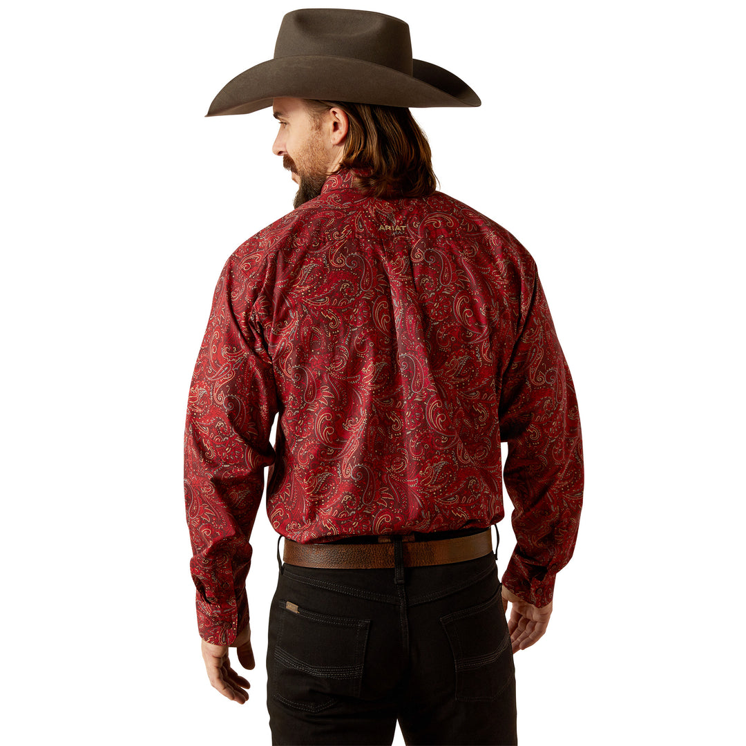 Ariat Mens Jaydon Red Long Sleeve Shirt