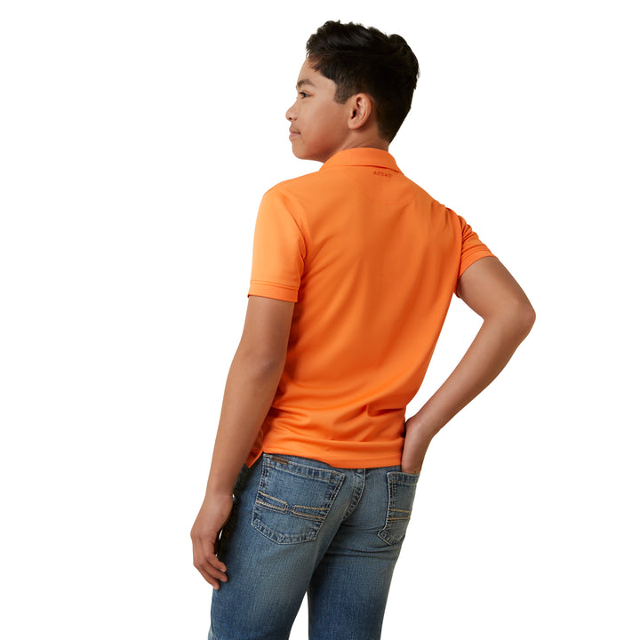 Ariat Boys Orange Tek Polo Shirt