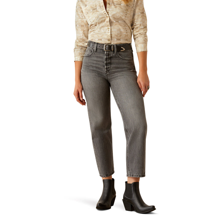 Ariat Womens Vintage Black Jazmine Tomboy Relaxed Straight Leg Jeans