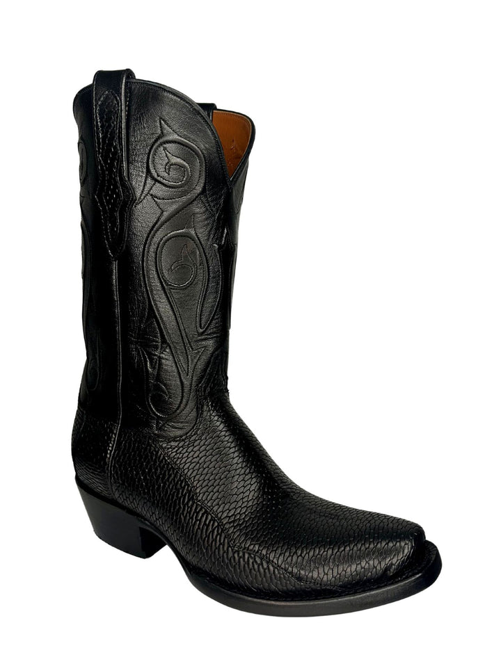 Black Jack Mens Black Beaver Tail Boots