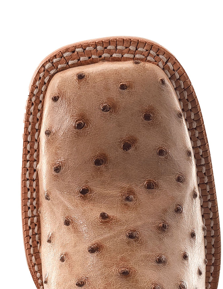 R. Watson Womens Sand Full Quill Ostrich Boots