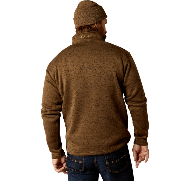 Ariat Mens Caldwell Logo Quarter Zip Sweater