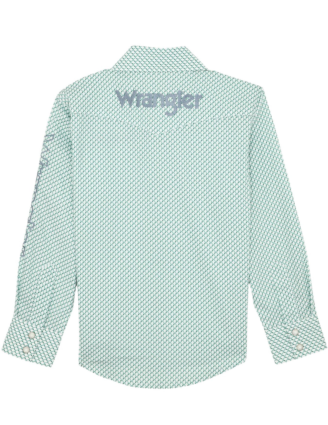 Wrangler Boys Logo Long Sleeve Western Snap Shirt