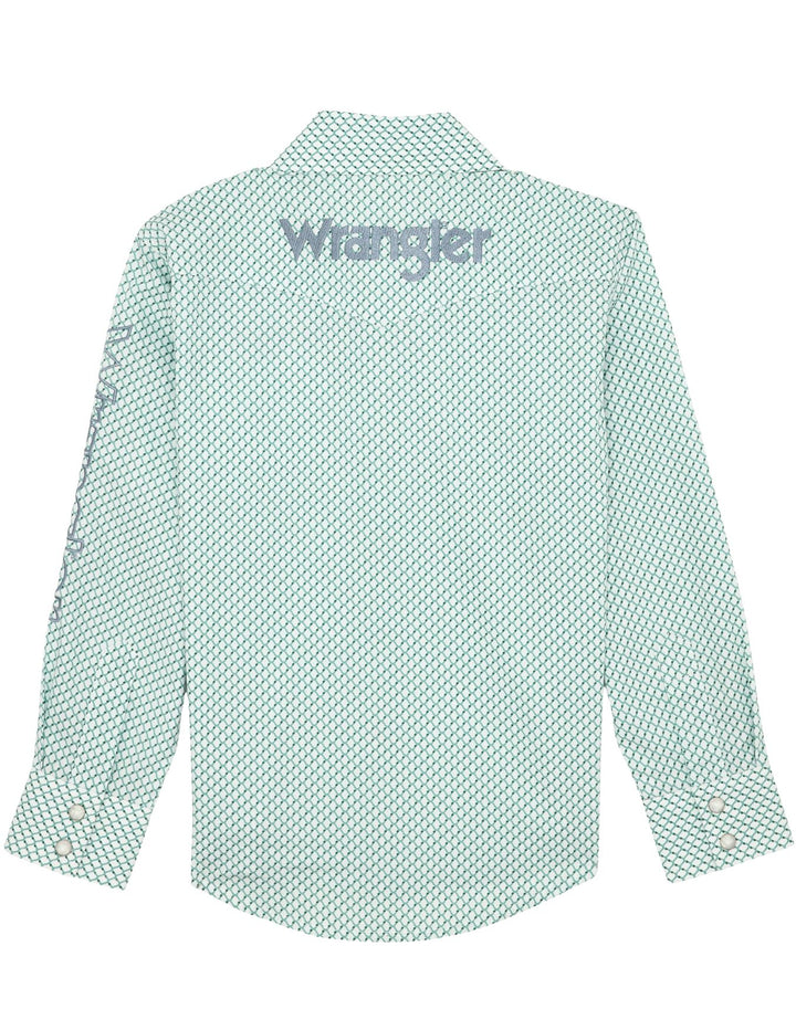 Wrangler Boys Logo Long Sleeve Western Snap Shirt