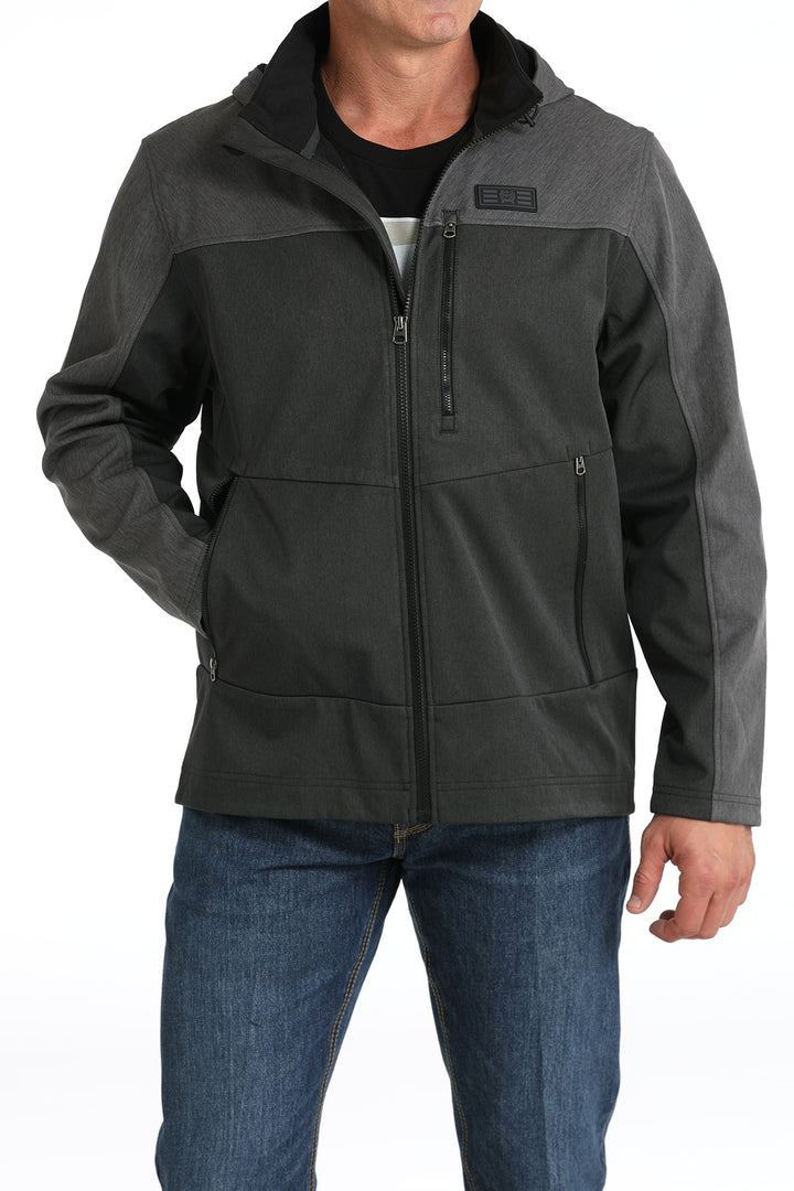 Cinch Men's Charcoal Hooded Softshell Jacket