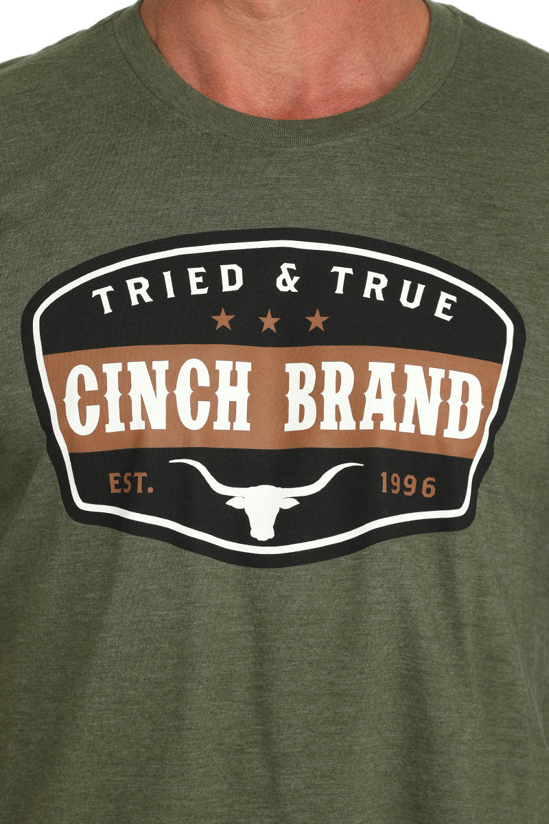 Cinch Mens Green Short Sleeve Shirt