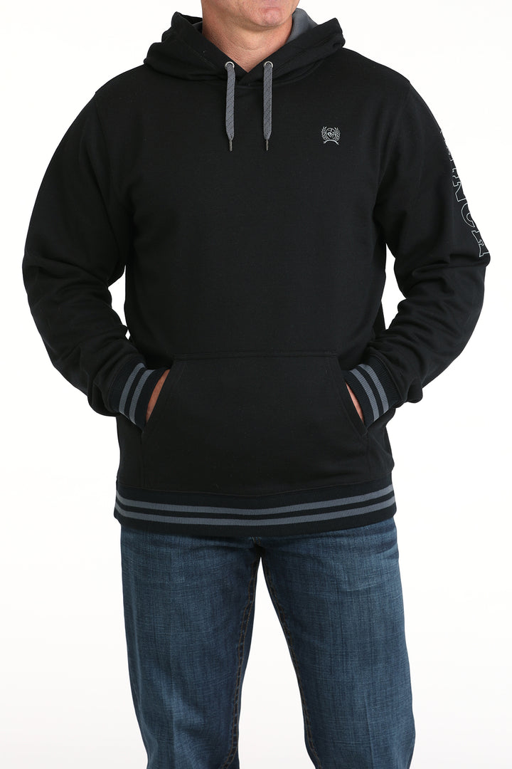 Cinch Mens Black Logo Hoodie