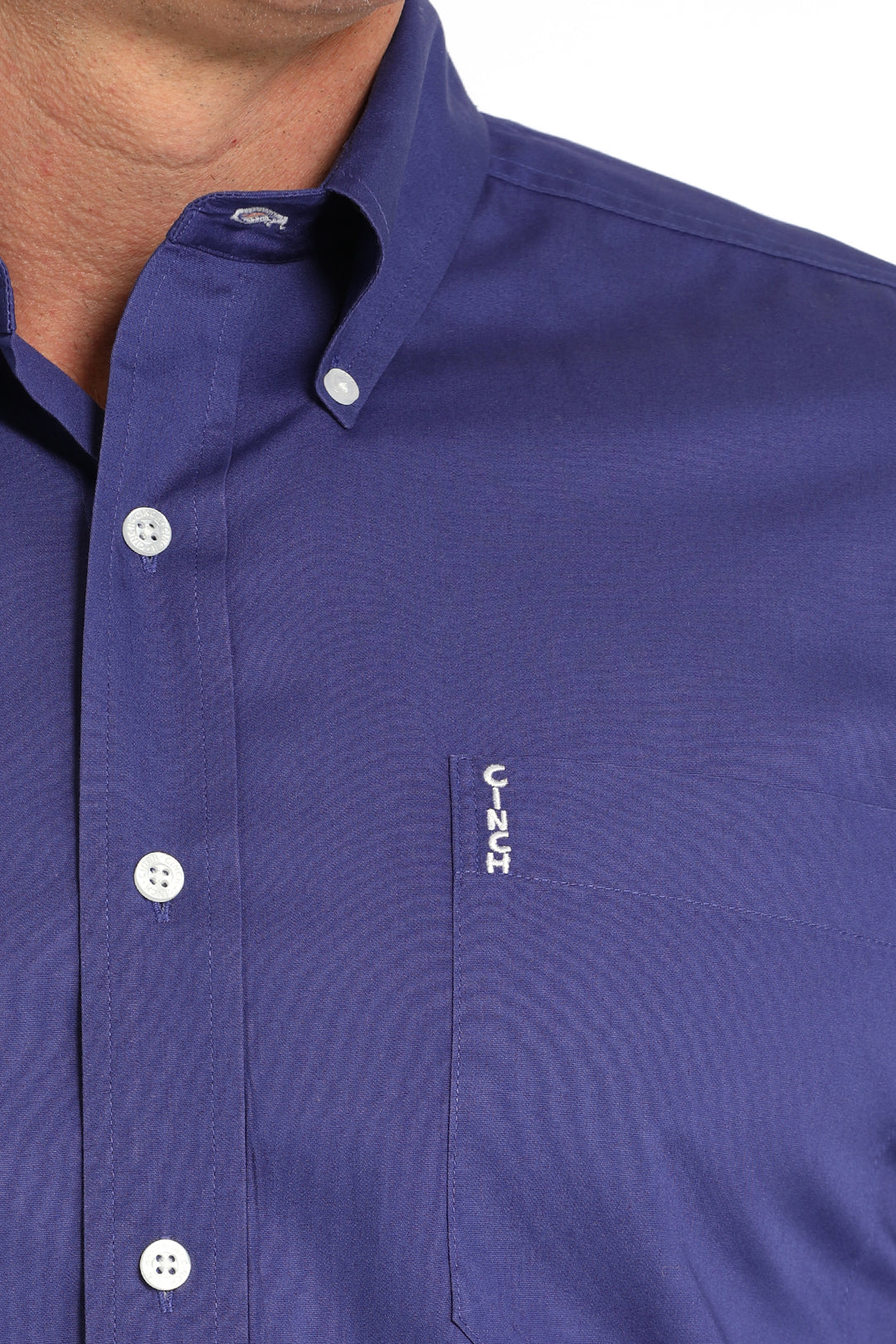 Cinch Mens Solid Purple Modern Shirt