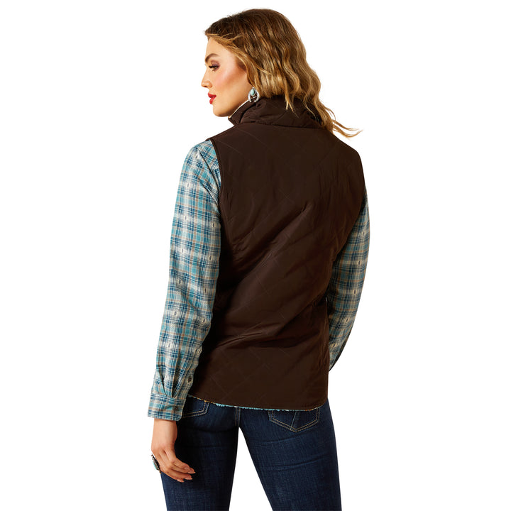 Ariat Womens Brown  Dilon 2.0 Reversible Insulated Vest