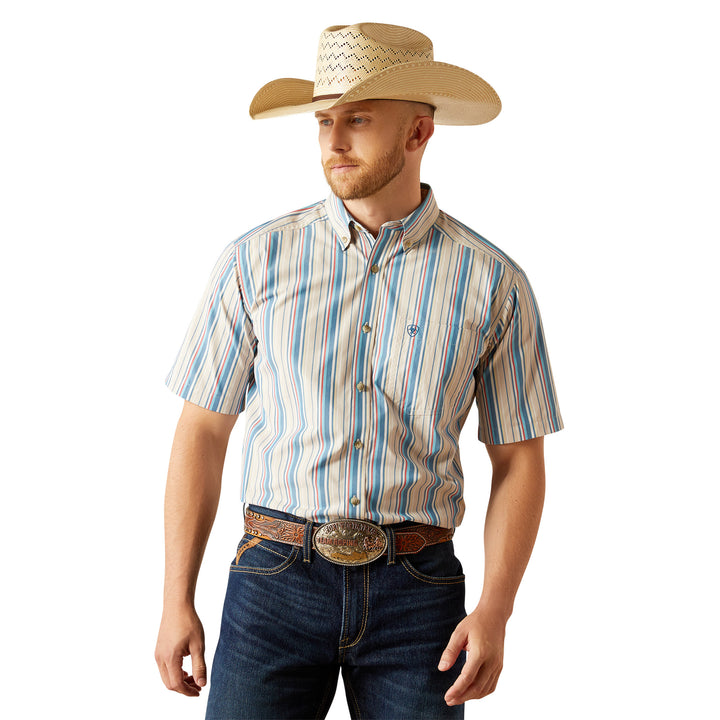 Ariat Mens Khaki Pro Series Shaun Classic Fit Shirt