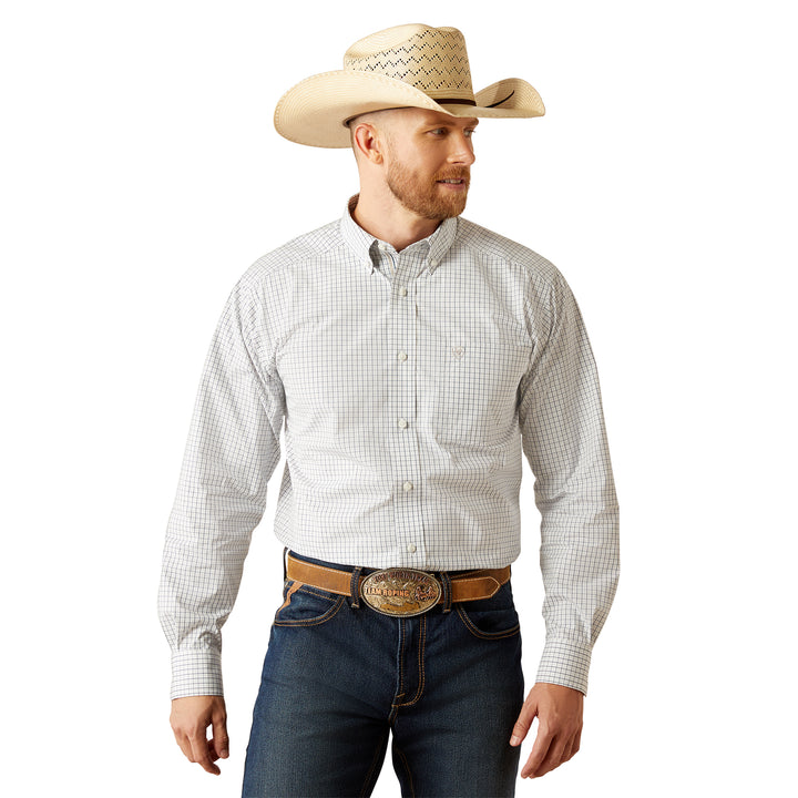 Ariat Mens White Pro Series Stone Classic Fit Shirt